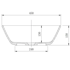 Tvättställ Lavabo Solid Surface ø450 mm
