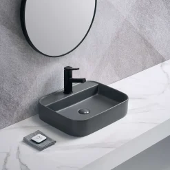 Tvättställ NOURK Rektangulärt Vägghängt/Ovanpåliggande