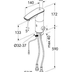 Tvättställsblandare Gustavsberg Sensoric 1.0 240 mm