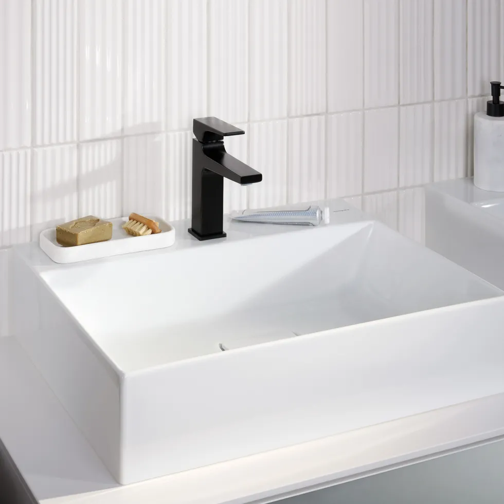 Tvättställsblandare Hansgrohe Metropol 110 med Push-OpenMatt Svart