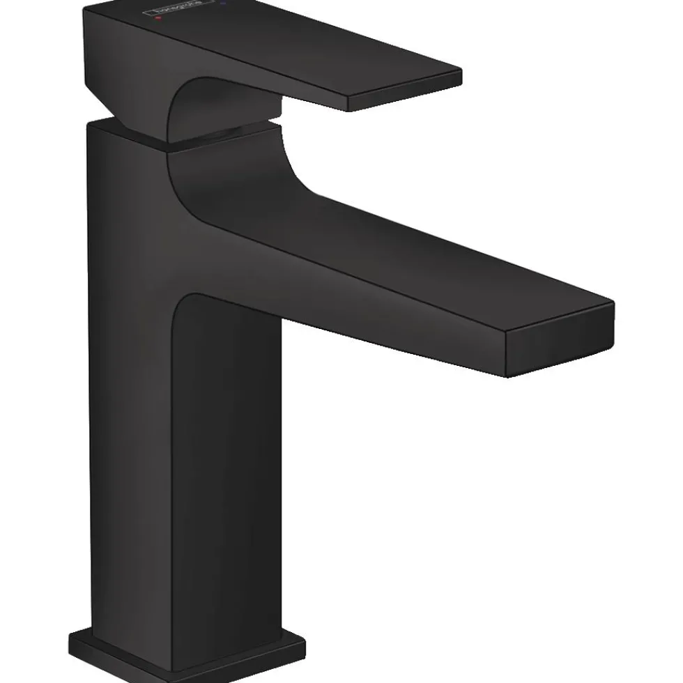 Tvättställsblandare Hansgrohe Metropol 110 med Push-OpenMatt Svart