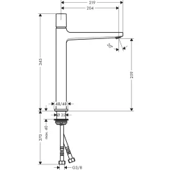 Tvättställsblandare Hansgrohe Metropol Select 260 med Push-Open