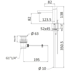 Tvättställsblandare Mariani Polar PA393