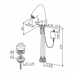 Tvättställsblandare Oras Il Bagno Alessi One by Oras 8514F