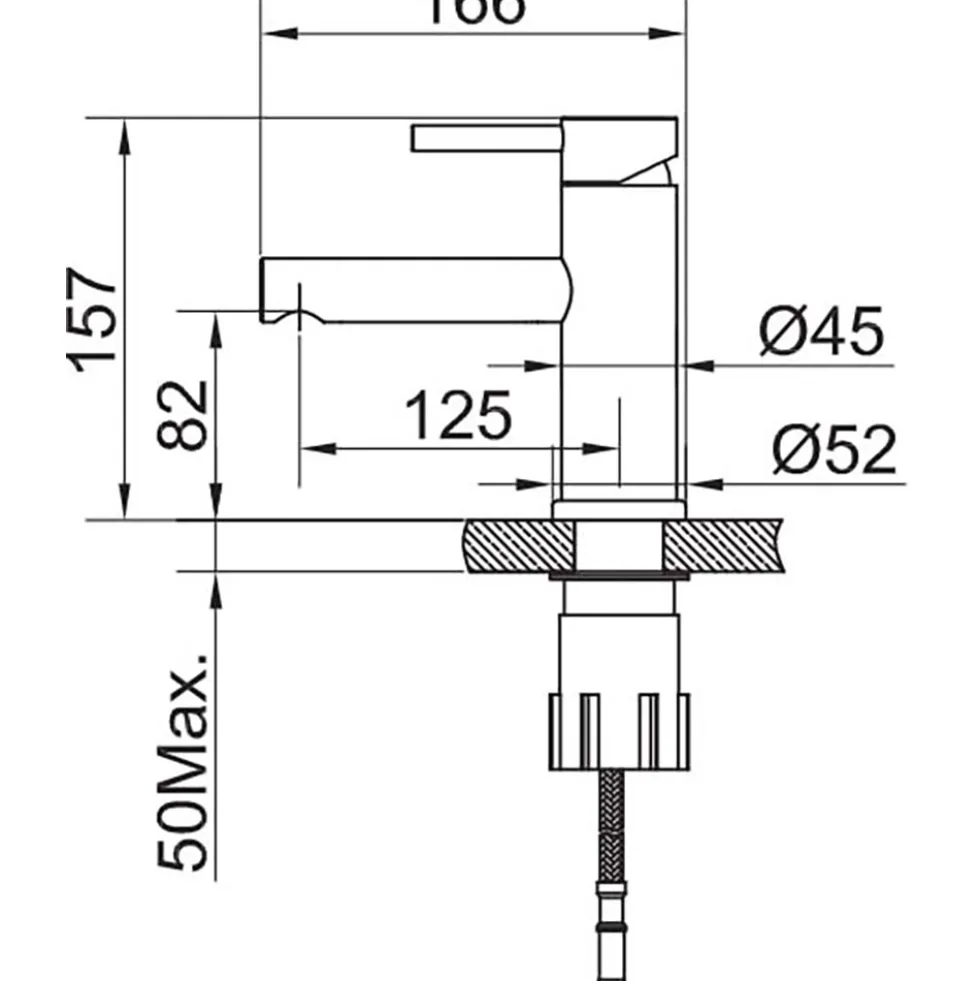 Tvättställsblandare Scandtap Steel Clear Shadow