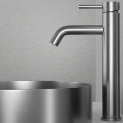 Tvättställsblandare Scandtap Steel Wave High
