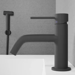 Tvättställsblandare Scandtap Steel Voyage med Sidodusch