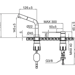 Tvättställsblandare Scandtap Steel Harmonized B2P