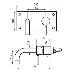 Tvättställsblandare Tapwell Box 008
