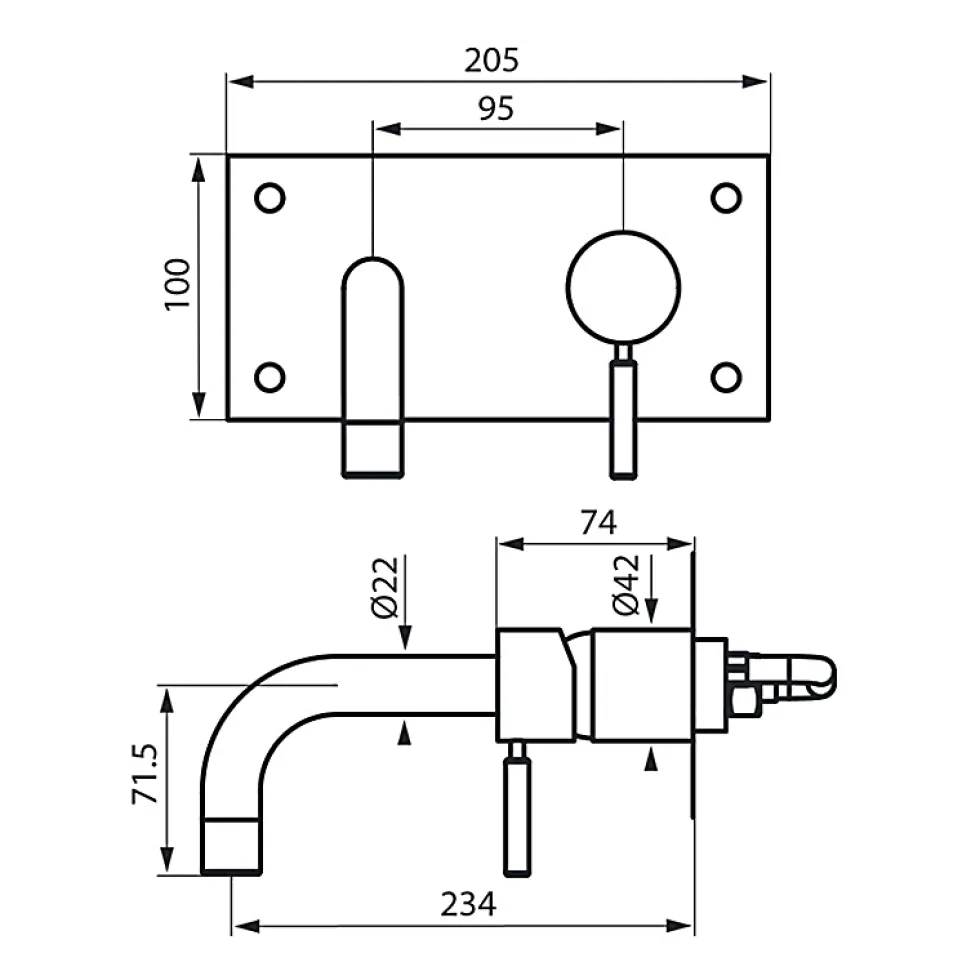 Tvättställsblandare Tapwell Box 008