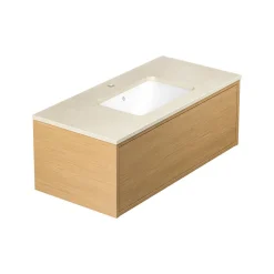 Tvättställskåp Gustavsberg Ducentic 100 cm med Stenbänkskiva och Underlimmat Tvättställ