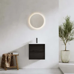 Tvättställsskåp Bathlife Charm med Tvättställ och Spegel Skina