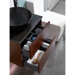 Tvättställsskåp Bathlife FörtjustBredd: 600 mm, Färg: Brun Ek