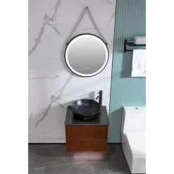 Tvättställsskåp Bathlife FörtjustBredd: 600 mm, Färg: Brun Ek