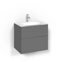 Tvättställsskåp Macro Design Crown Plain Med Glastvättställ