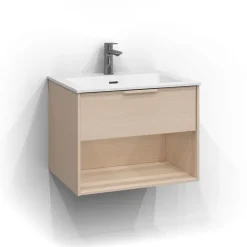 Tvättställsskåp Svedbergs Epos 60x45 med 1 Låda och Öppen Förvaring