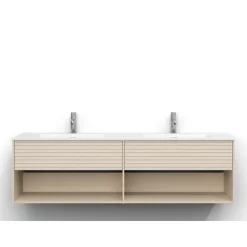 Tvättställsskåp Svedbergs Epos 160x45 med 1+1 Lådor