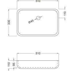 Tvättställ Tenfors Milos Solid Surface