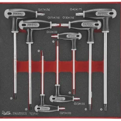 TX/TPX nyckelsats 7 delars med T-handtag Teng Tools TEDTX7