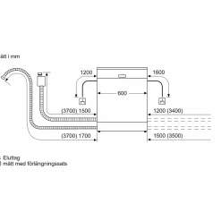 Underbyggd Diskmaskin Siemens iQ500 SN15ZW01CS Vit med Smart Uppkoppling