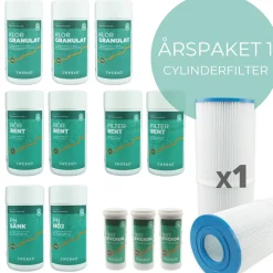 Underhållspaket Spabad Swebad Årspaket 1 med Cylinderfilter