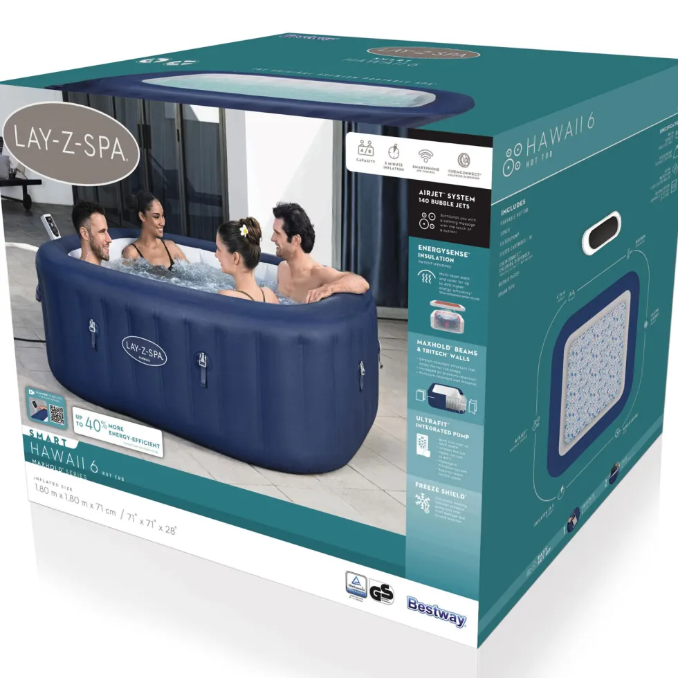 Uppblåsbart Spabad Bestway Lay-Z-Spa® Hawaii EnergySense AirJet 6
