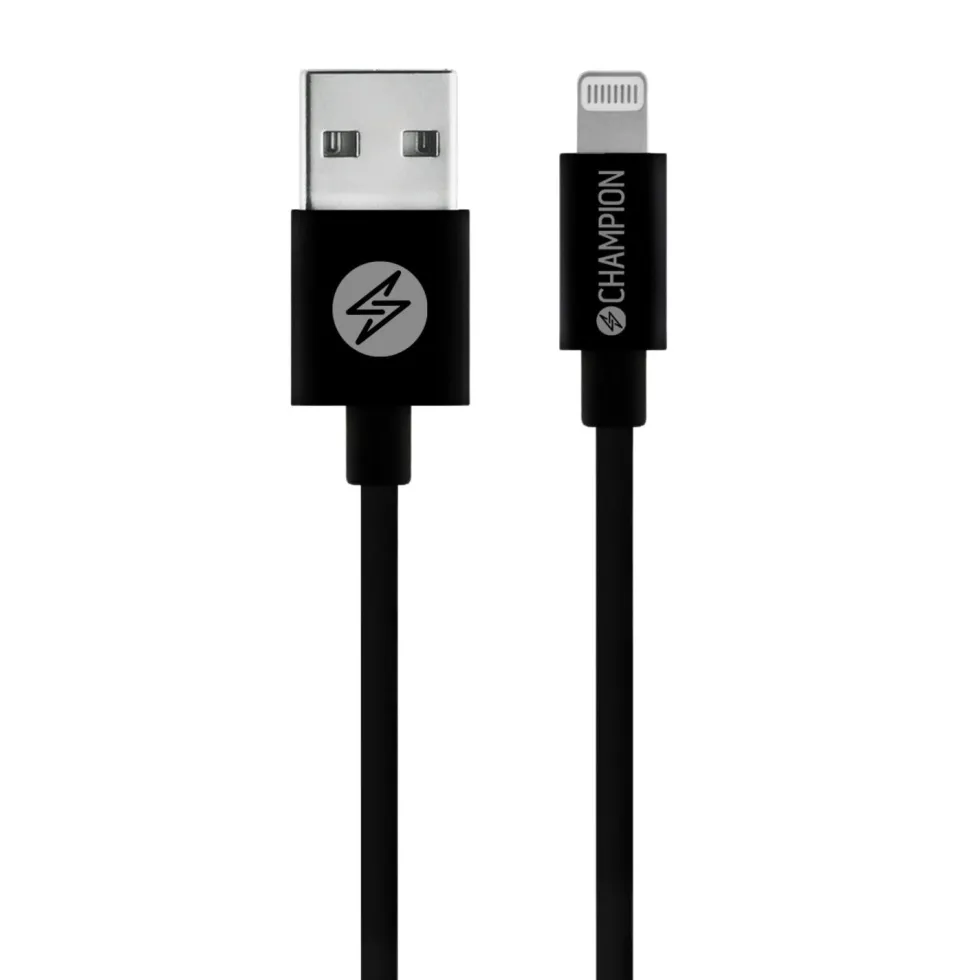 USB-A Champion till Lightning Kabel 3m Svart
