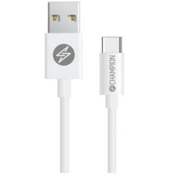 USB-A Champion till USB-C Kabel 3m Vit