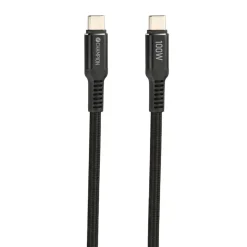 USB-C Champion kabel 100W 1m Svart