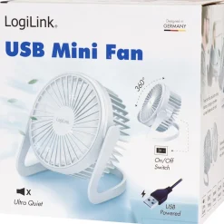 USB-fläkt LogiLink Ø12,7 cm