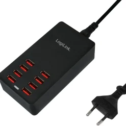 USB-laddare LogiLink 8 Portar 8,8A