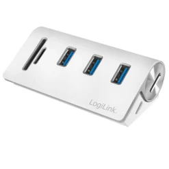 USB3.0 3-port hub LogiLink Med Minneskortsläsare