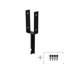 U-Stolpfot PLUS inkl. Skruv Längd: 40 cm