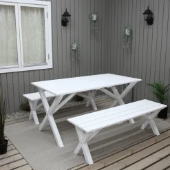 Utebord Baltic Garden ScottsdaleVit, 1500 mm
