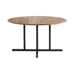 Utebord Comfort Garden Lines Runt 140 cm Akacia/Svart