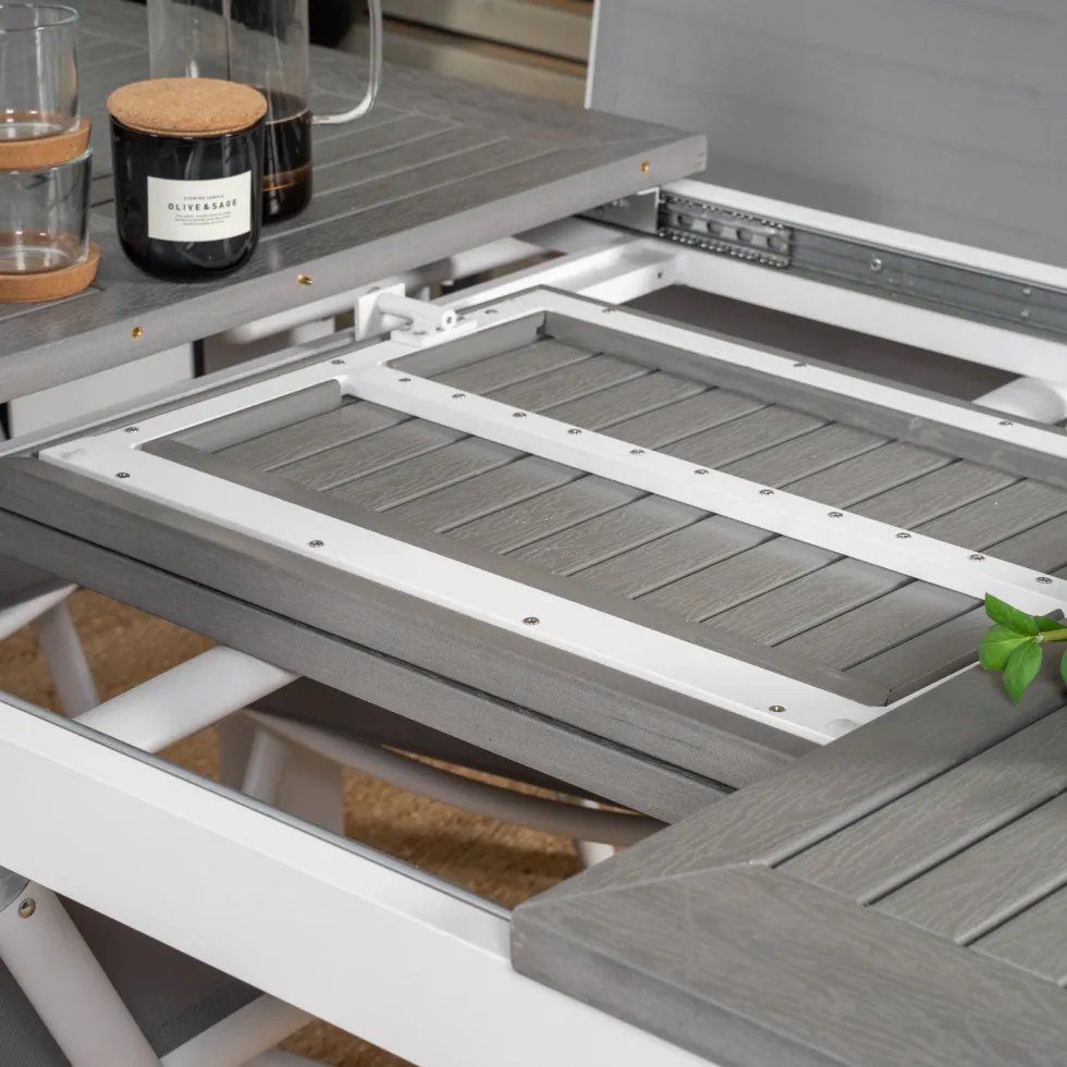Utebord Venture Home Albany 152-210Vit/Grå
