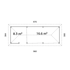 Uterum Palmako Bianca 24,9 m2 Set 519 Slide Plus
