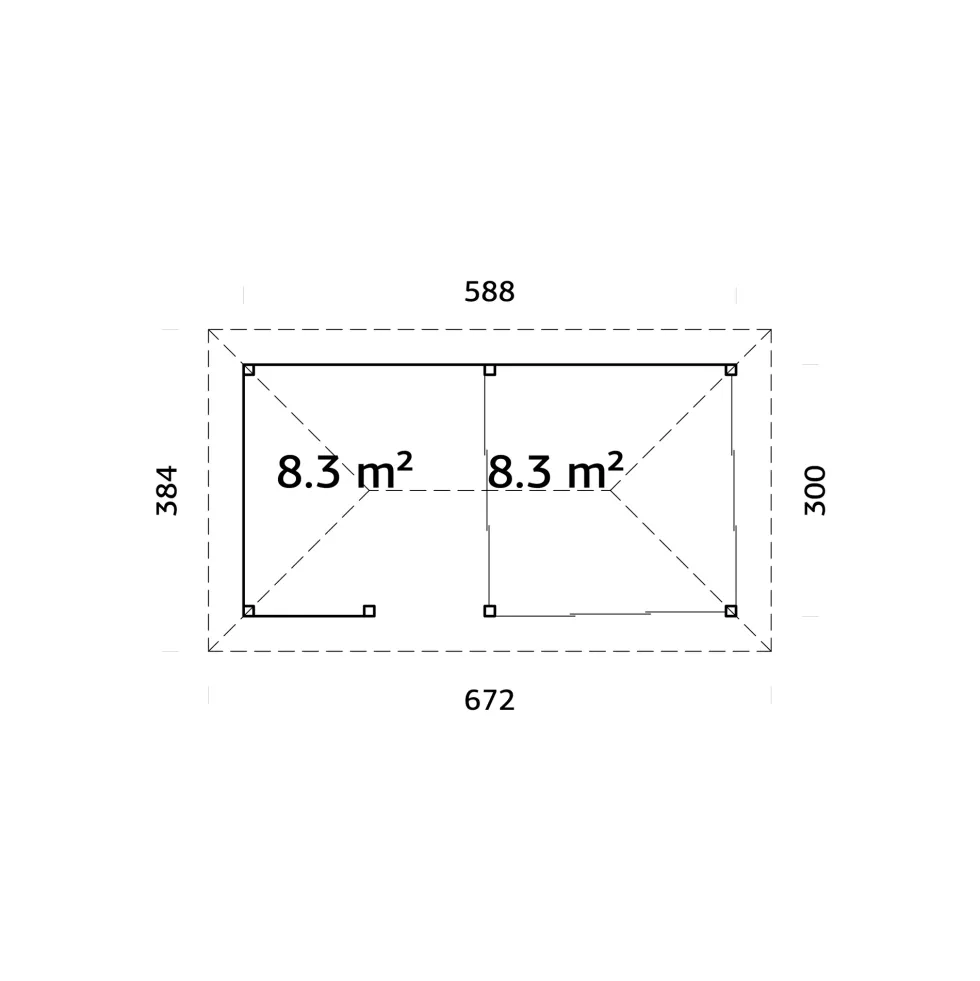 Uterum Palmako Bianca 16,6 m2 Set 208 Slide