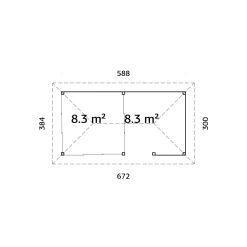 Uterum Palmako Bianca 16,6 m2 Set 208 Slide