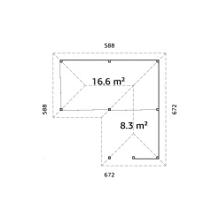 Uterum Palmako Bianca 24,9 m2 Set 523 Slide Plus
