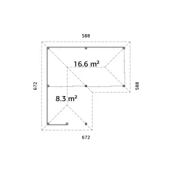 Uterum Palmako Bianca 24,9 m2 Set 523 Slide Plus