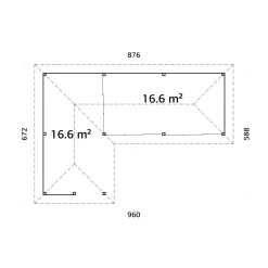 Uterum Palmako Bianca 33,2 m2 Set 220 Slide
