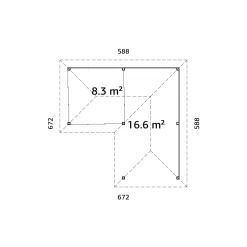 Uterum Palmako Bianca 24,9 m2 Set 511 Slide Plus