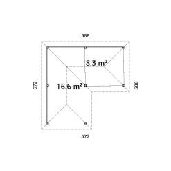 Uterum Palmako Bianca 24,9 m2 Set 511 Slide Plus
