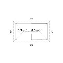 Uterum Palmako Bianca 16,6 m2 Set 203 Slide
