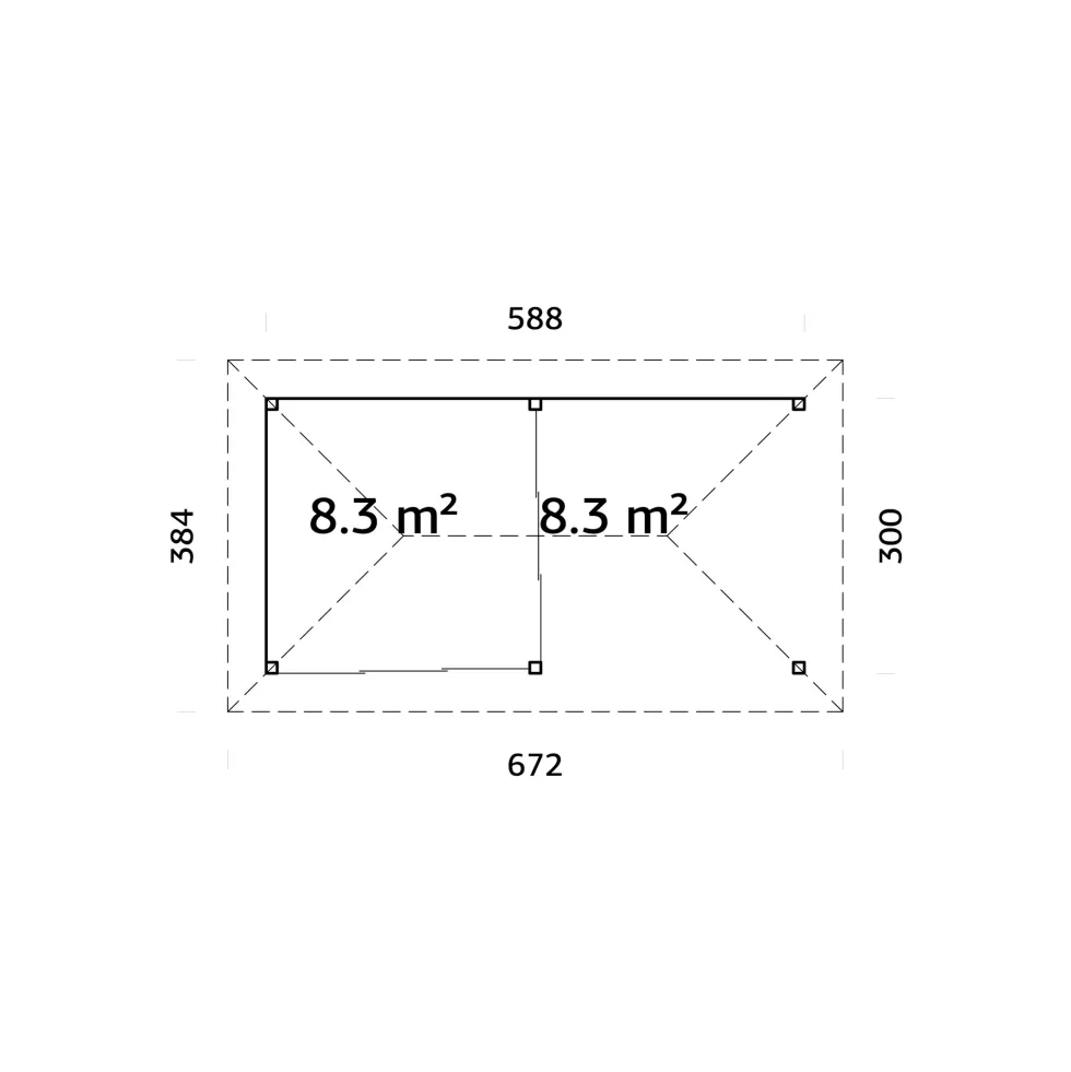 Uterum Palmako Bianca 16,6 m2 Set 205 Slide