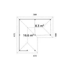 Uterum Palmako Bianca 24,9 m2 Set 210 Slide