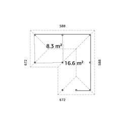 Uterum Palmako Bianca 24,9 m2 Set 210 Slide
