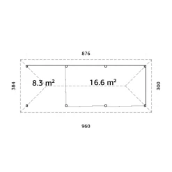 Uterum Palmako Bianca 24,9 m2 Set 517 Slide Plus