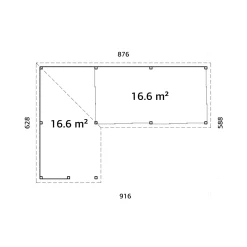 Uterum Palmako Lenna 33,2 m2 Set 721 Slide Plus